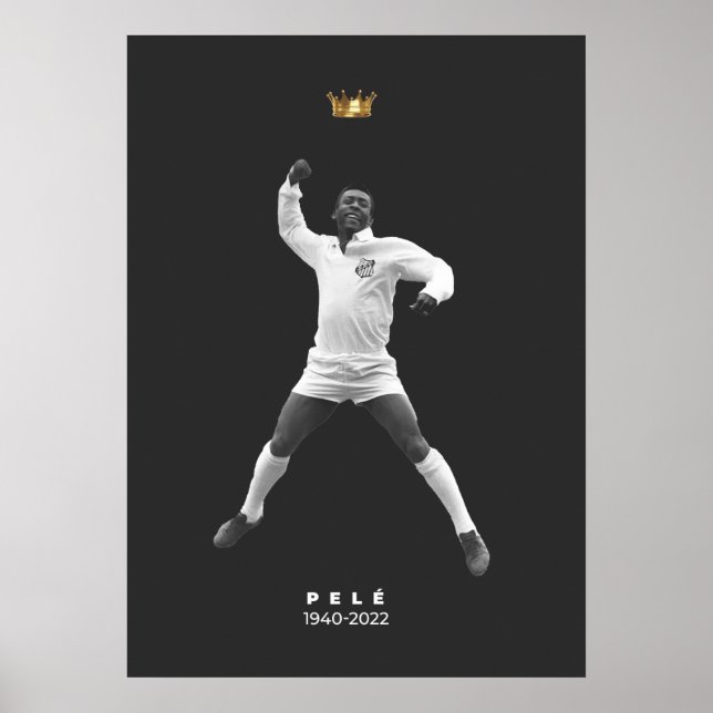 Minimalistisk Pelé - 1940-2022 Poster (Framsidan)