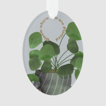 Minimalistisk Pengaplanta - Akryl Oval Ornament
