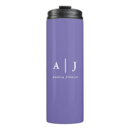 Minimalistisk periwinkle Lila 2 Monogram Namn