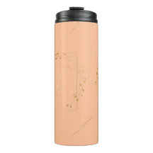 Minimalistisk persika botanisk termisk tumbler