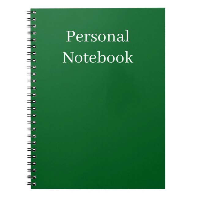 minimalistisk personlig anteckningsbok (Framsidan)