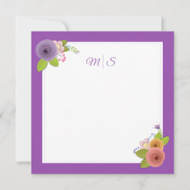 Minimalistisk Personlig av andedräkt i Monogram Bl Tack Kort