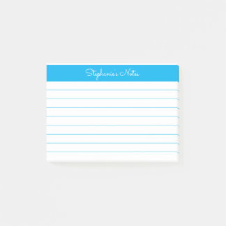 Minimalistisk Personlig av blått Himmel Post-it Block