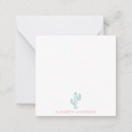 Minimalistisk Personlig av kutéaktus, kvinnlig Anteckningskort