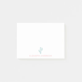 Minimalistisk Personlig av kutéaktus, kvinnlig Post-it Block