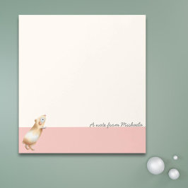Minimalistisk Personlig av Rosa och hamster från C Anteckningsblock