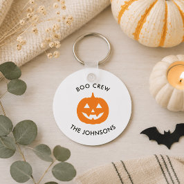 Minimalistisk Personlig Boo Crew Halloween Nyckelring