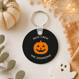Minimalistisk Personlig Boo Crew Halloween Nyckelring