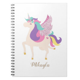 Minimalistisk personlig Cute Unicorn Anteckningsbok