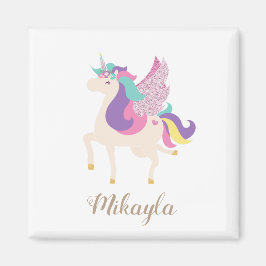 Minimalistisk personlig Cute Unicorn Magnet