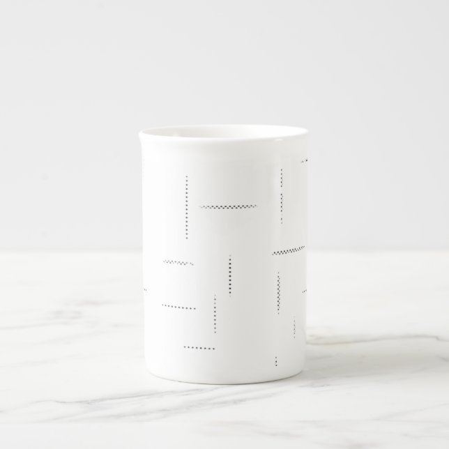 Minimalistisk personlig filmappsats benporslin mugg (Framsidan)