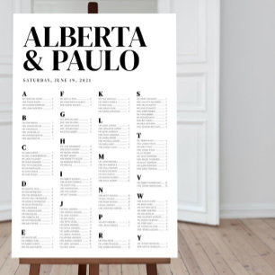 Minimalistisk Personlig för alfabetiskt placerings Poster