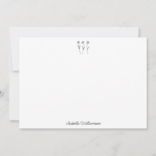 Minimalistisk Personlig för Blommigt och konst enk Tack Kort