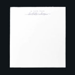 Minimalistisk Personlig för Lavender-skript  Anteckningsblock<br><div class="desc">Anteckningsblocket Minimalistiskt Lavender-skript-Personlig</div>