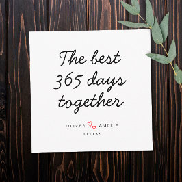 Minimalistisk Personlig Första Bröllopsdag Kort