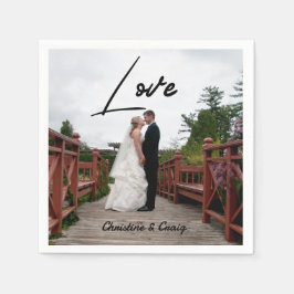 Minimalistisk Personlig, fotoskript Namn Date Nap Pappersservett