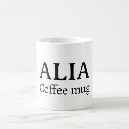 Minimalistisk personlig kaffemugg med namn
