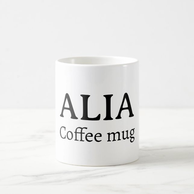 Minimalistisk personlig kaffemugg med namn (Center)