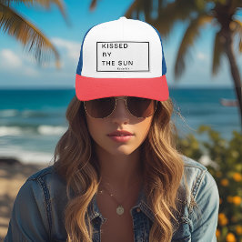 Minimalistisk Personlig Kissad av solen Keps