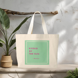 Minimalistisk Personlig Kissed av Sol Tote Bag Jumbo Tygkasse