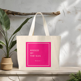 Minimalistisk Personlig Kissed av Sol Tote Bag Jumbo Tygkasse