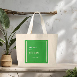 Minimalistisk Personlig Kissed av Sol Tote Bag Jumbo Tygkasse
