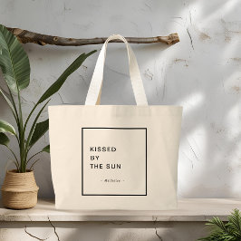 Minimalistisk Personlig Kissed av Sol Tote Bag Jumbo Tygkasse