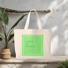 Minimalistisk Personlig Kissed av Sol Tote Bag Jumbo Tygkasse