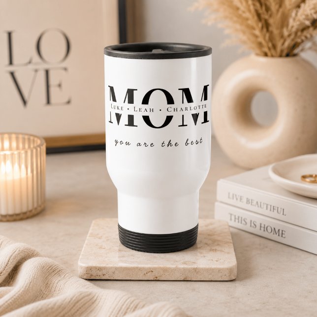 Minimalistisk Personlig Mammanamn Tumbler Resemugg (Skapare uppladdad)
