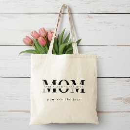 Minimalistisk personlig mammas namn handväskor tygkasse