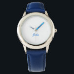 Minimalistisk Personlig Namn Boy Watch Armbandsur<br><div class="desc">Namn Boy Watch med minimalistisk Personlig. Du kan skapa dina egna personliger genom att lägga till ett foto från datorn eller lägga till ett eget namn eller ett inledande som monogram. Perfekt för dem som tittar för något vasst och unikt.</div>