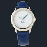 Minimalistisk Personlig Namn Boy Watch Armbandsur<br><div class="desc">Namn Boy Watch med minimalistisk Personlig. Du kan skapa dina egna personliger genom att lägga till ett foto från datorn eller lägga till ett eget namn eller ett inledande som monogram. Perfekt för dem som tittar för något vasst och unikt.</div>
