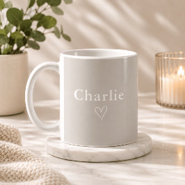 Minimalistisk personlig namnmugg kaffemugg