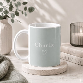 Minimalistisk personlig namnmugg kaffemugg