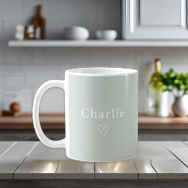 Minimalistisk personlig namnmugg kaffemugg