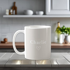 Minimalistisk personlig namnmugg kaffemugg