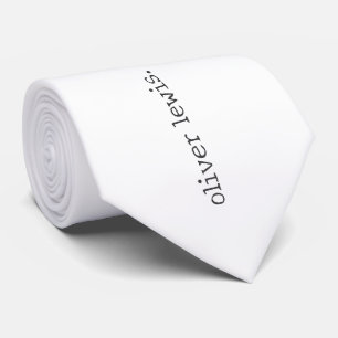 Minimalistisk Personlig Namnskylt i Maskinskriftss Slips