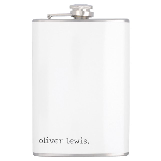 Minimalistisk Personlig Namnskylt i Skrivmaskinsst Fickplunta (Framsidan)