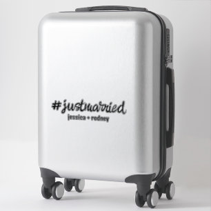 Minimalistisk Personlig Ny gifta Hashtag Klistermärken