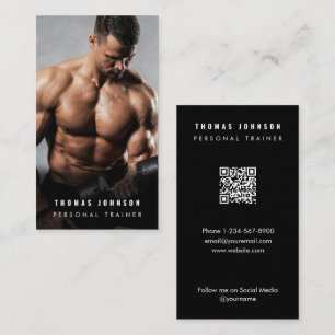 Minimalistisk personlig tränare fitness idrottsman visitkort