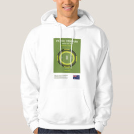 Minimalistisk Perth Cricket Ground Linje Tryckt Ho Hoodie