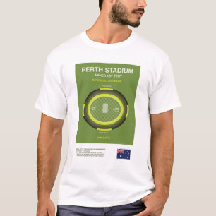 Minimalistisk Perth Cricket Ground Linje Tryckt T- T Shirt