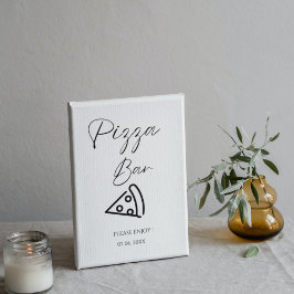 Minimalistisk Pizza Pub-signal Pizza Rehearsal-mid Poster