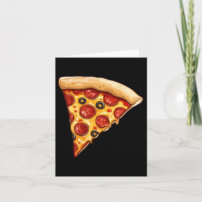Minimalistisk pizza-segment kort (Framsida)