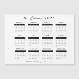 Minimalistisk platt 2023-kalender med affärsmässig magnetisk inbjudningskort