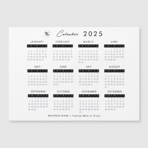 Minimalistisk platt 2023-kalender med affärsmässig magnetisk inbjudningskort