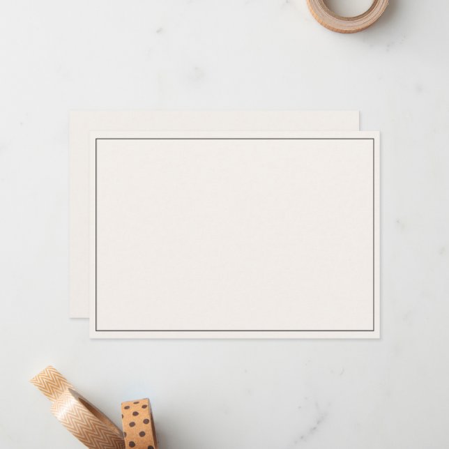 Minimalistisk platt kort med ram (Fram/Back In Situ)