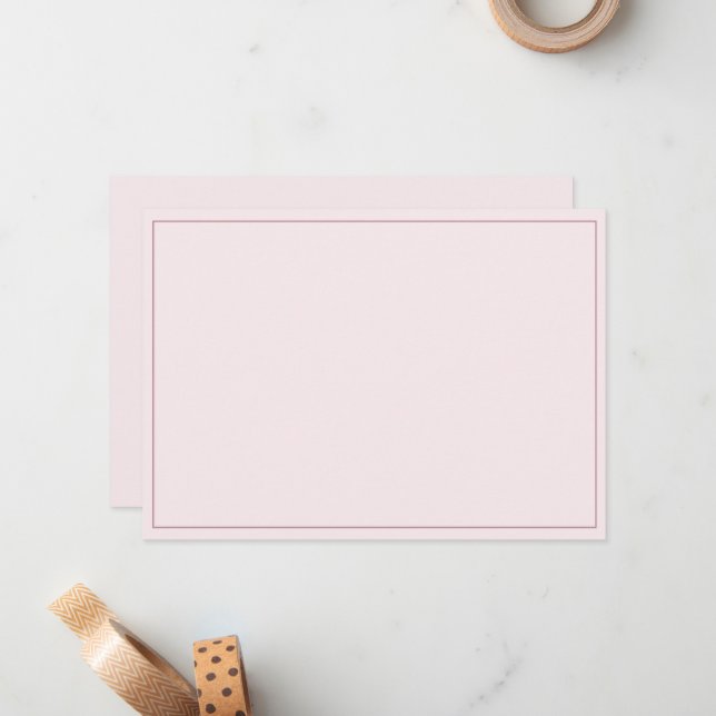 Minimalistisk platt kort med ram (Fram/Back In Situ)