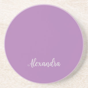 Minimalistisk platt Lägg till Namn Lavender Callig Underlägg