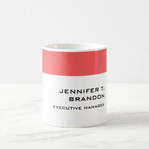 Minimalistisk platt Modern Professionell Namn-rubr Kaffemugg